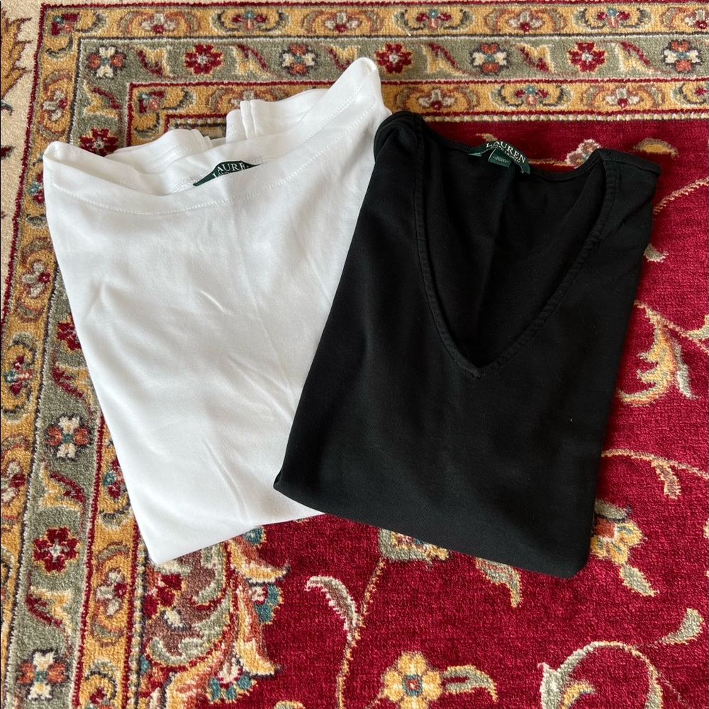 2 Lauren RL shirts, both size L